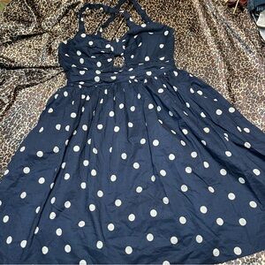 Whit Two Retro Pin Up Polka Dot Mini Dress